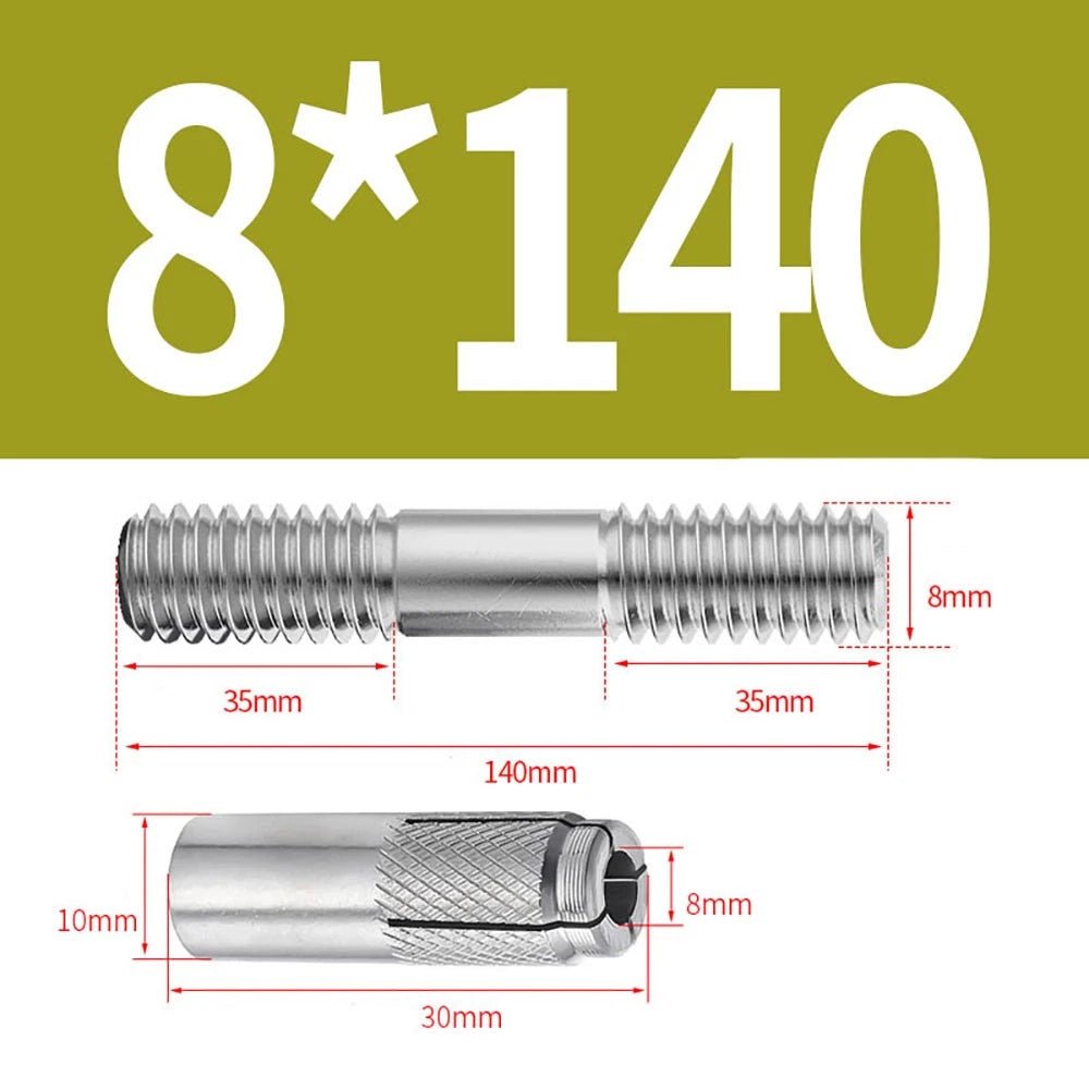 Stainless Steel A4 Expansion Bolts Threaded Stud Rod M6–M12 Extra Long - HomeDIYer