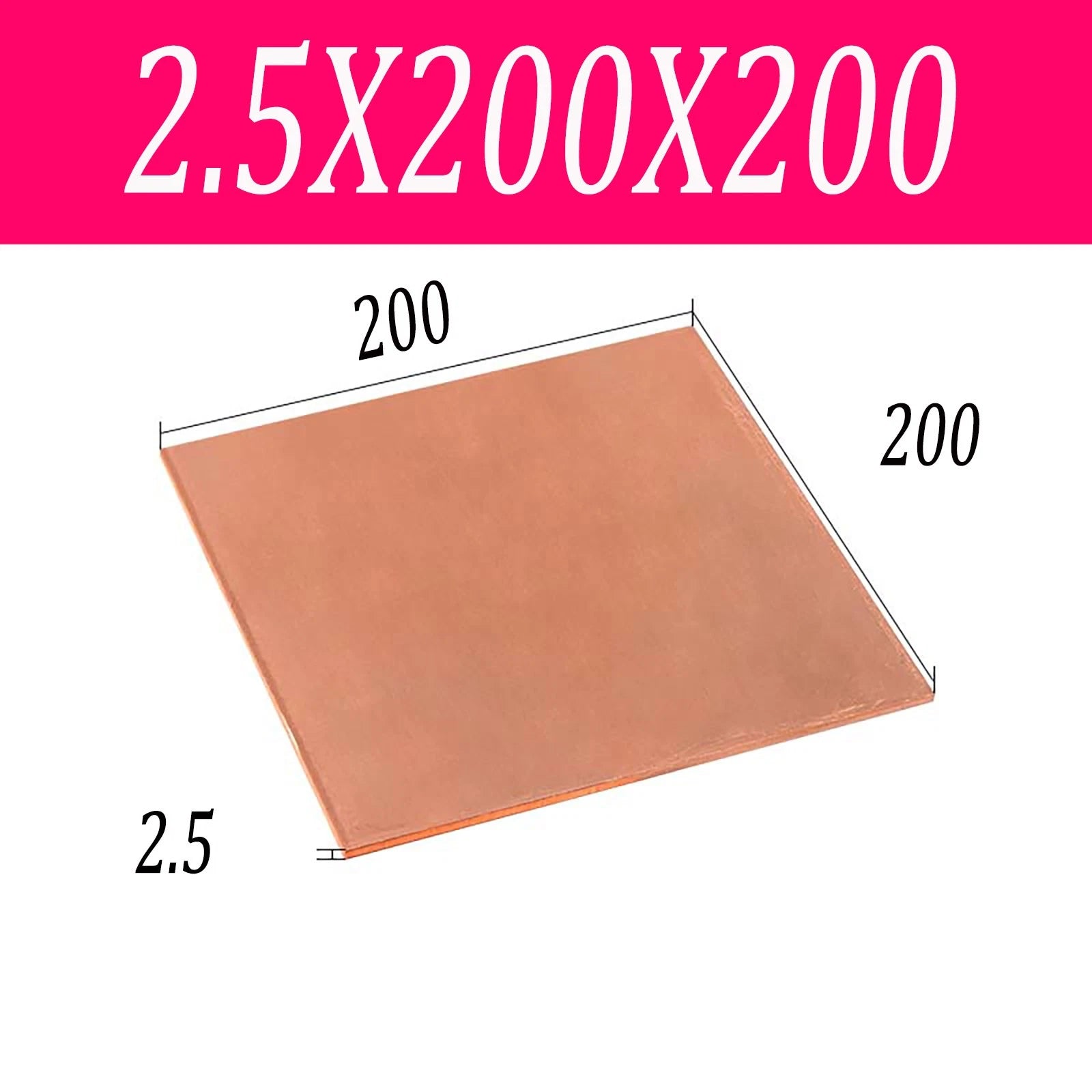 Copper Sheet T2 99.9% Pure Cu Metal Sheet Flat Stock Plate Thick 0.5mm-10mm