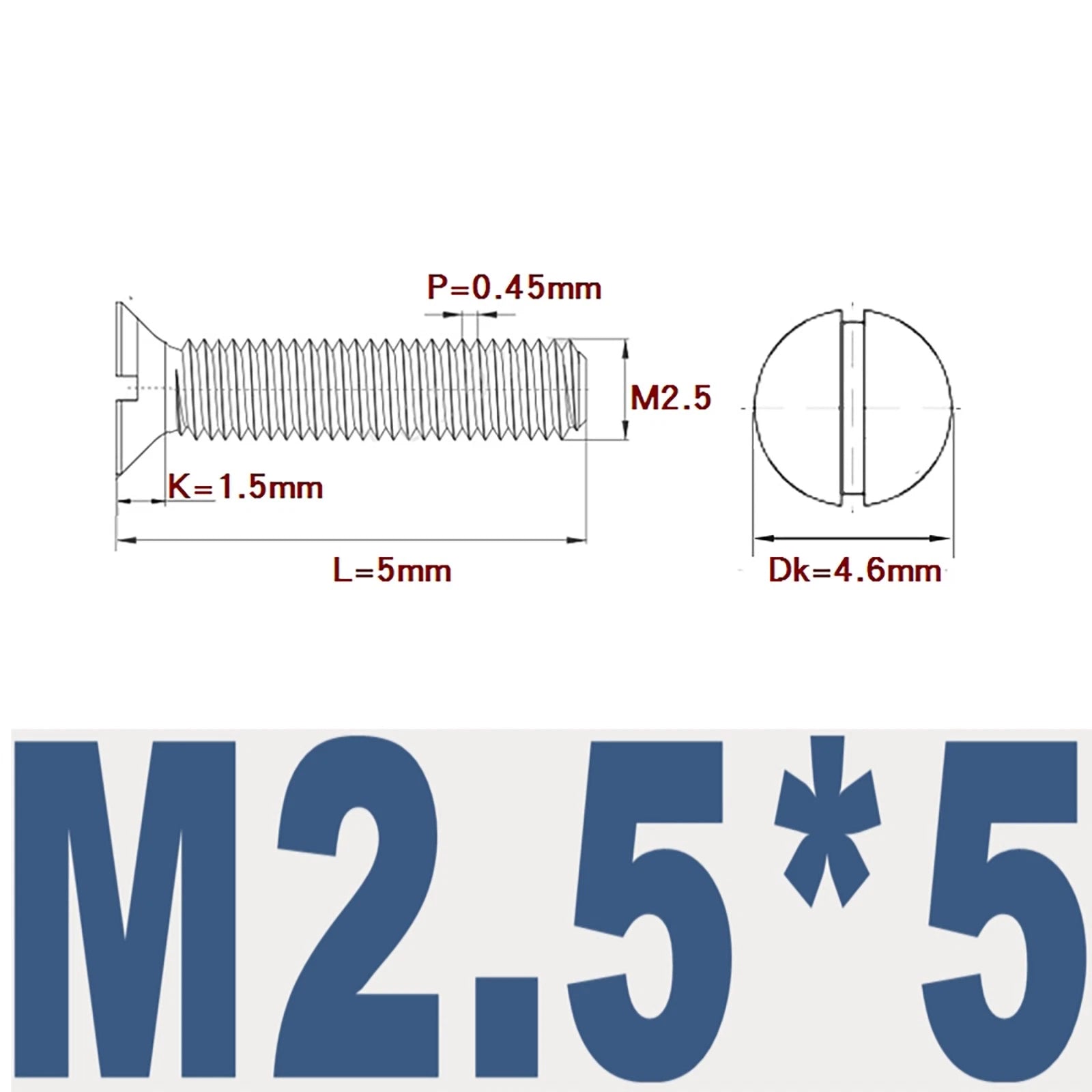 Countersunk Slotted Machine Screws M2–M8 | A2 Stainless Steel DIN 963