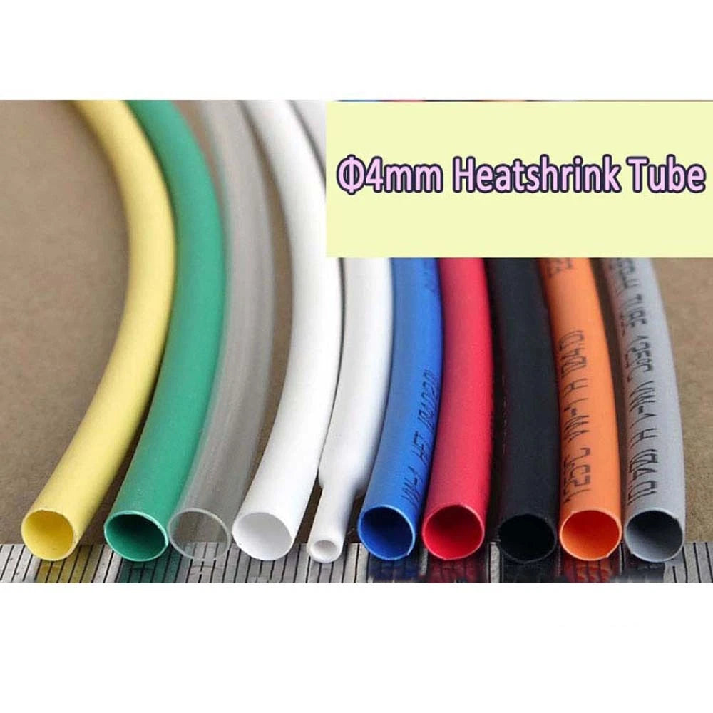 4mm Heat Shrink Tubing 2:1 Ratio – Wire Sleeving Wrap, 7 Colors