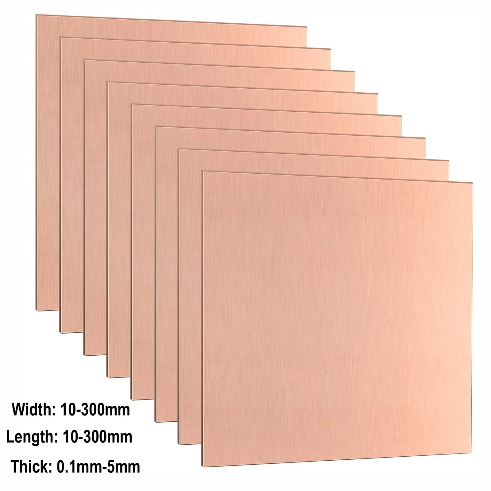 Natural Copper Plate/Sheet Metal Guillotine Cut 0.1mm To 5.0mm - Multiple Sizes