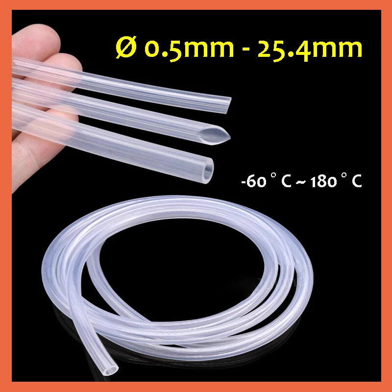 Clear Silicone Tubing — Food Grade Flexible Hose for Beer, Vacuum & Lab Use