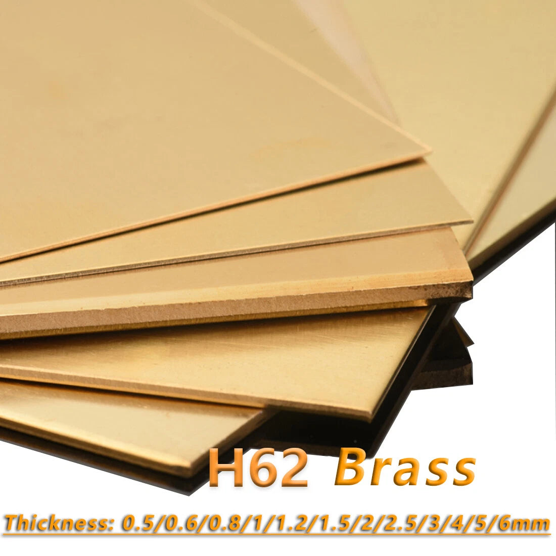 Brass Plate Sheet Thick 0.5/0.8/1/1.5-6mm Model Craft DIY Metal Thin Sheet Plate