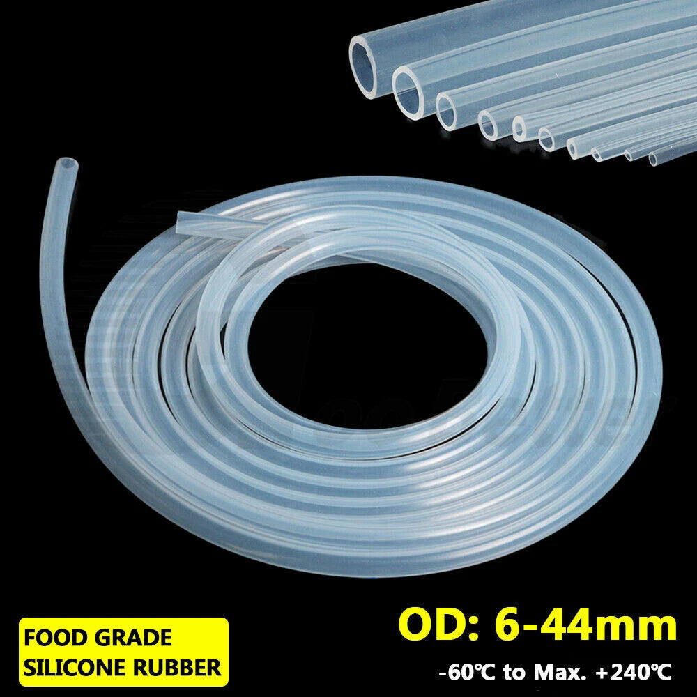 Food Safe Silicone Rubber Tubing — Translucent Hose for Beer, Wine & Milk (ID 2–38mm)