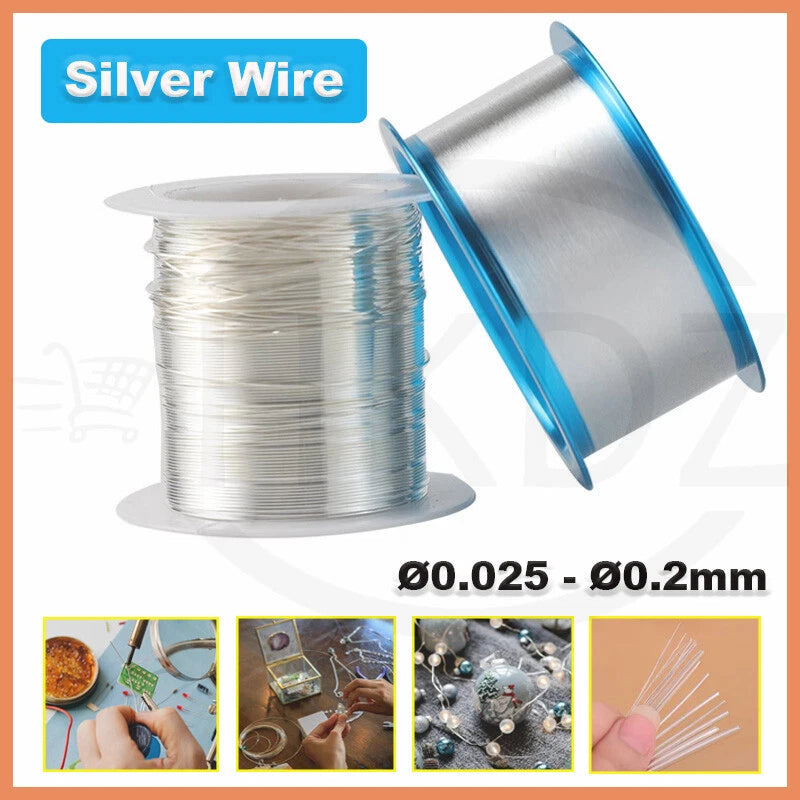High Purity Silver Wire Ag99.99% Electrochemical Conductive Metal Wire 0.025-2mm