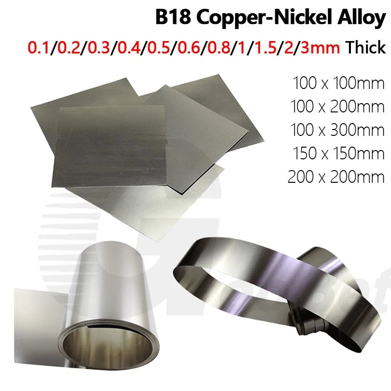 Cupronickel Sheet B18 Copper-Nickel Alloy Plate Metal Foil Band 0.1mm-3mm Thick