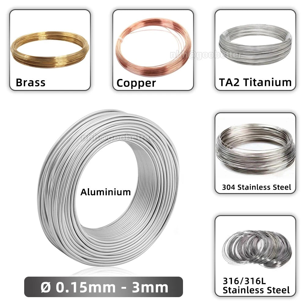 Craft Wire Stainless Steel-Brass-Copper-Aluminium-Titanium Metal Wires