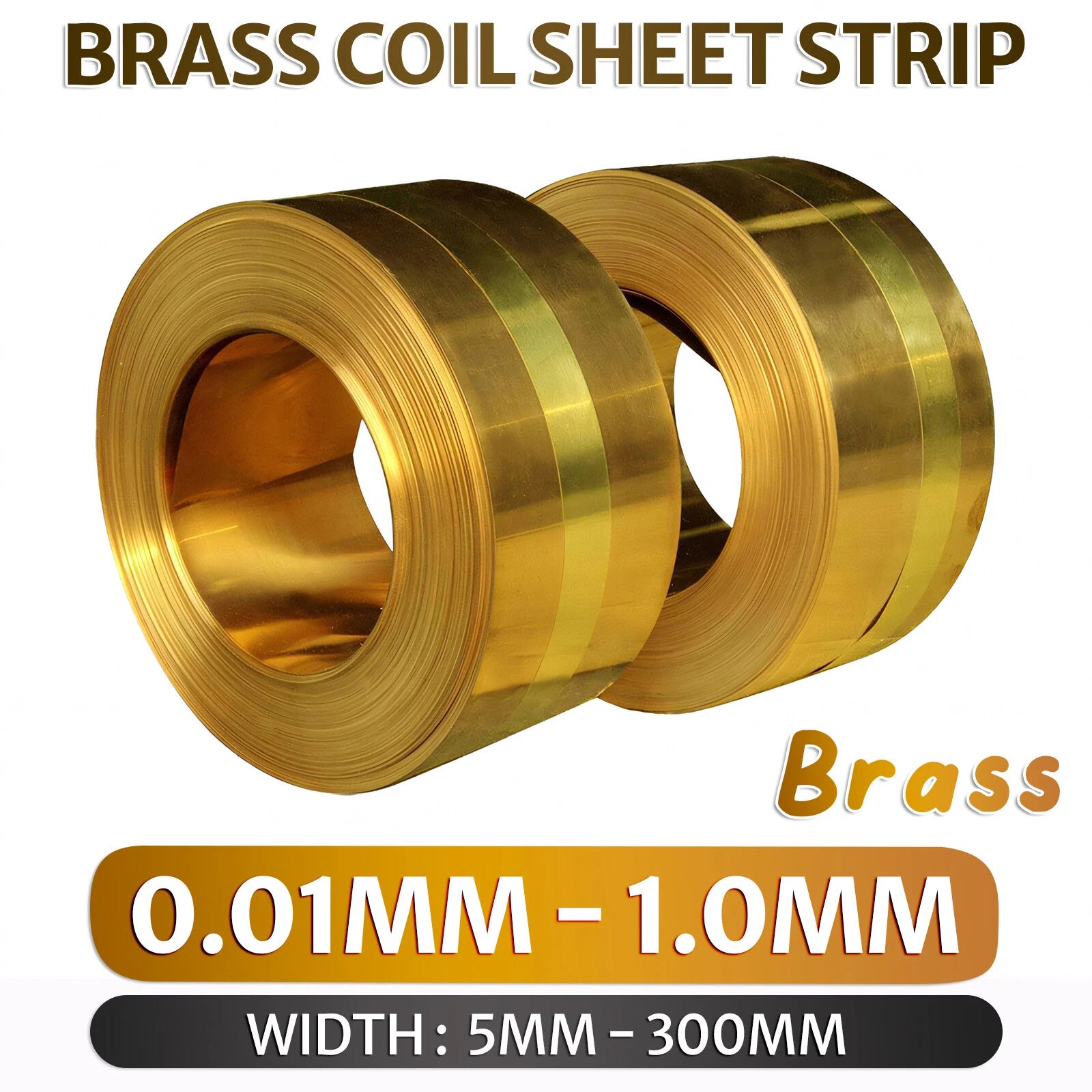 BRASS COIL Sheet Strip 0.01mm-1mm Flexible Pure Brass Sheet Brass Coil 5mm-300mm