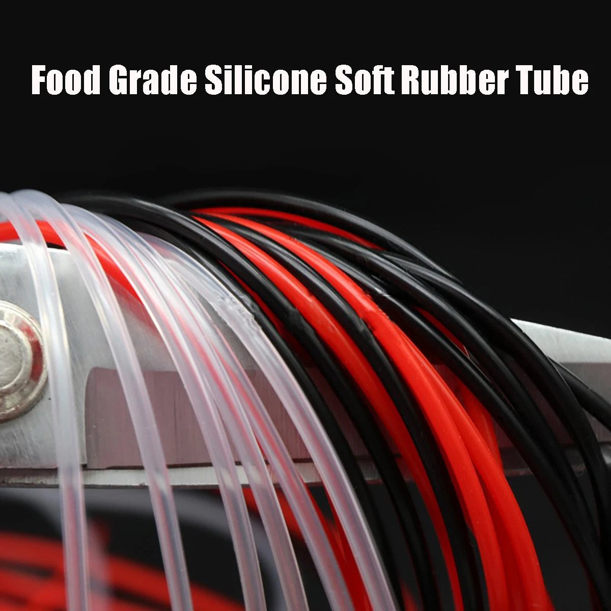 Food Grade Silicone Tubing – Flexible Soft Rubber Hose for Beer, Milk & DIY | Clear, Black, Red