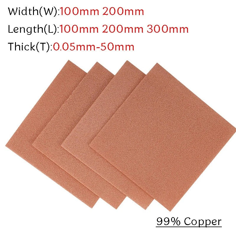 99% Pure Copper Porous Plate Foam Metal Sheet for Experimental Use