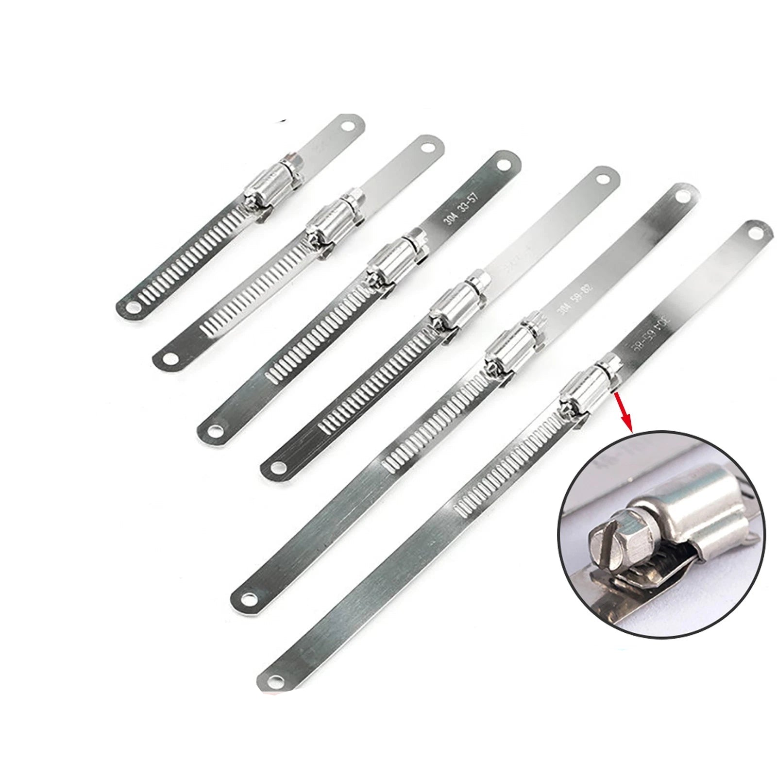 304/316 Stainless Steel Band Clamp 21-127mm for Magnetic Level Indicator & Pipes