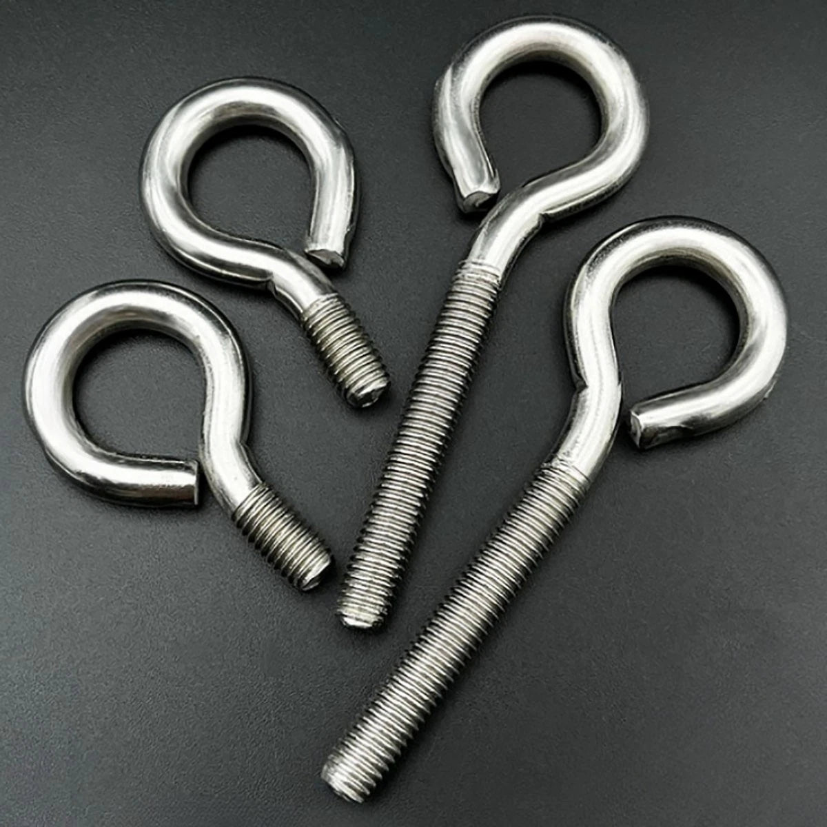 M3 M4 M5 M6 M8 M10 Stainless Steel Eye Screws Ring Hooks Eye Bolts Closed Screws