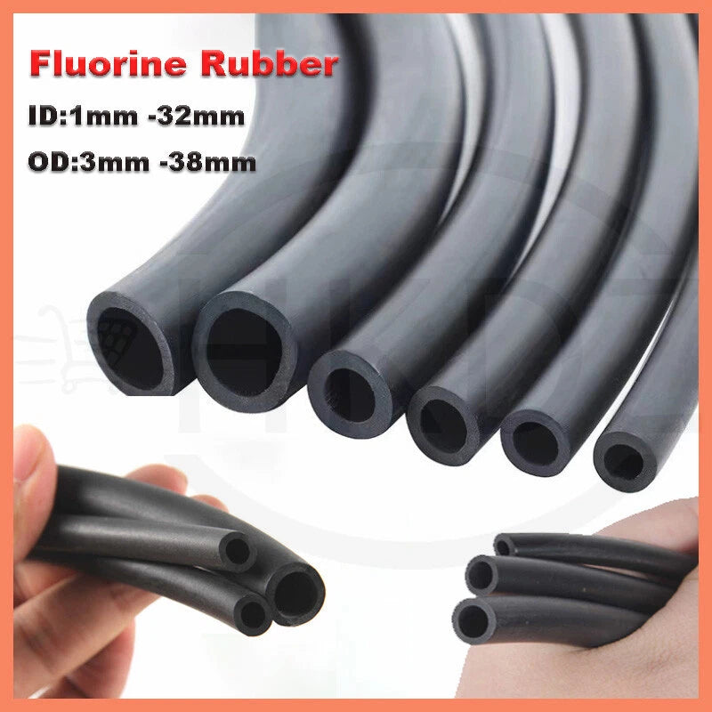 Black Fluorine Rubber Tube Fuel Hose-Engine Petrol,Oil Line Fuel Pipe ID 1 -32mm