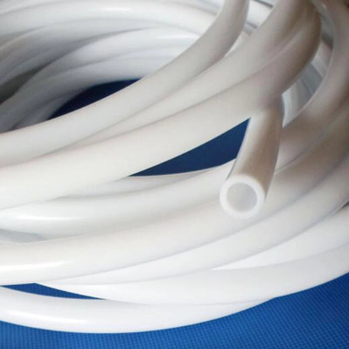 White Food Grade Silicone Rubber Tube — Soft Flexible Hose for Water, Aquarium & Automotive