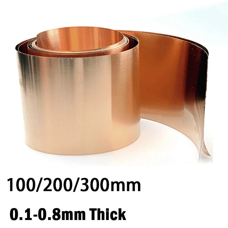 Phosphorous Copper Sheet 0.1/0.15~0.8mm Thick 100mm Length Copper Alloy Plate