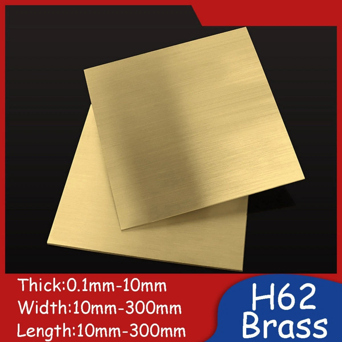 H62 Brass Plate High-Quality Conductive Metal Sheet Material 10-300mm Flat Panel