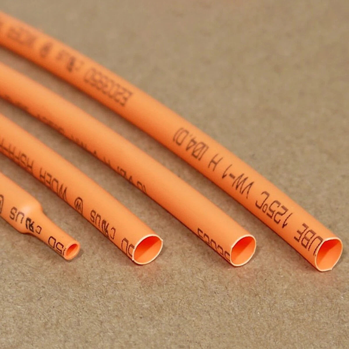 Orange Polyolefin Heat Shrink Tube 2:1 Tubing Sleeving Weatherproof Φ0.6 - Φ50mm