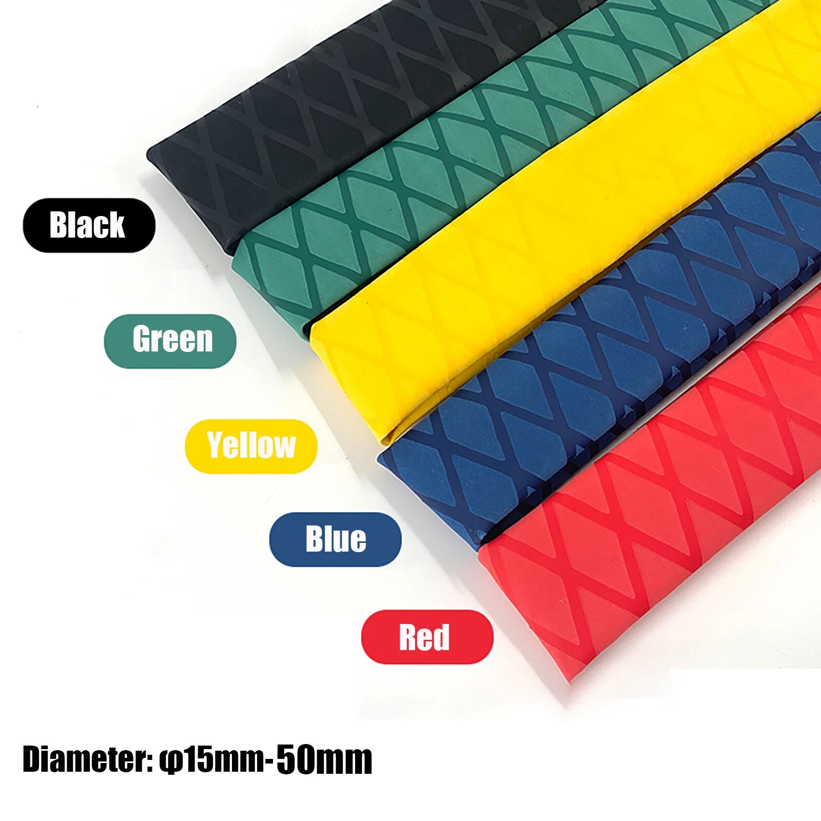 Non-Slip Heat Shrink Tubing — Textured Grip Sleeve for Tool Handles & DIY Projects