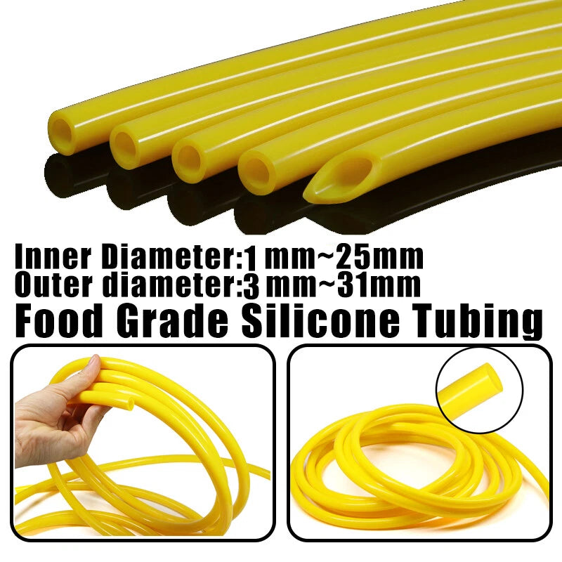 Food Grade Clear Silicone Tubing — Flexible Hose for Beer, Milk, Water & Beverage Lines