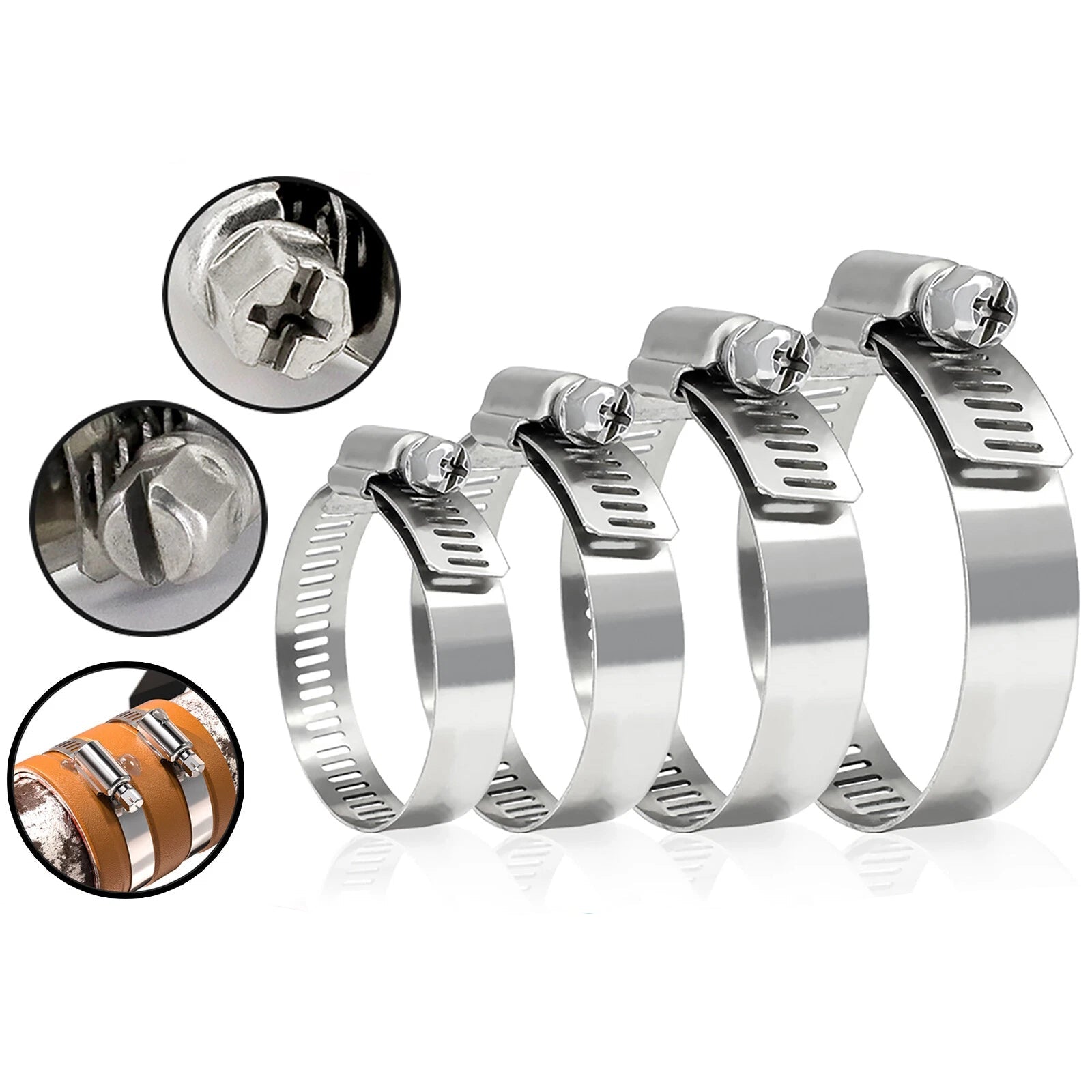 Stainless Steel Hose Clamps Jubilee Type Pipe Tube Clips 201steel 6mm To 289mm