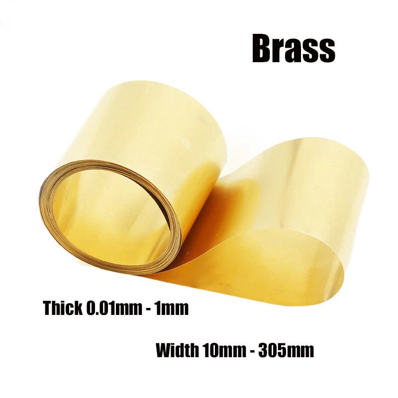 Brass Sheet Roll Strip Metal Foil Shim Plate Thickness 0.4mm*Width 100mm*4M