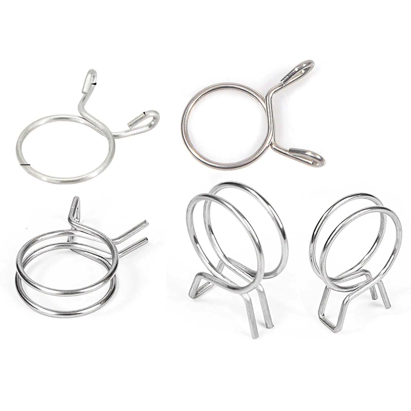 Single/Double Wire Spring Clips / Silicone Hose Pipe Air Fuel Band Tube Clamp