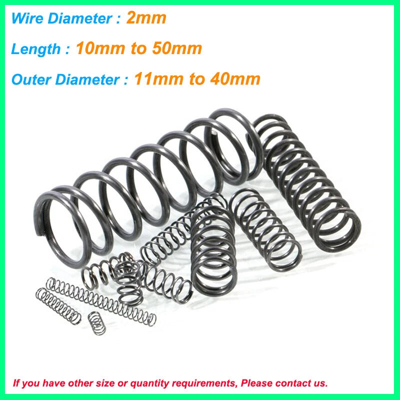 Wire Dia 2mm Compression Spring Material Spring Steel 15mm-50mm Pressure Spring