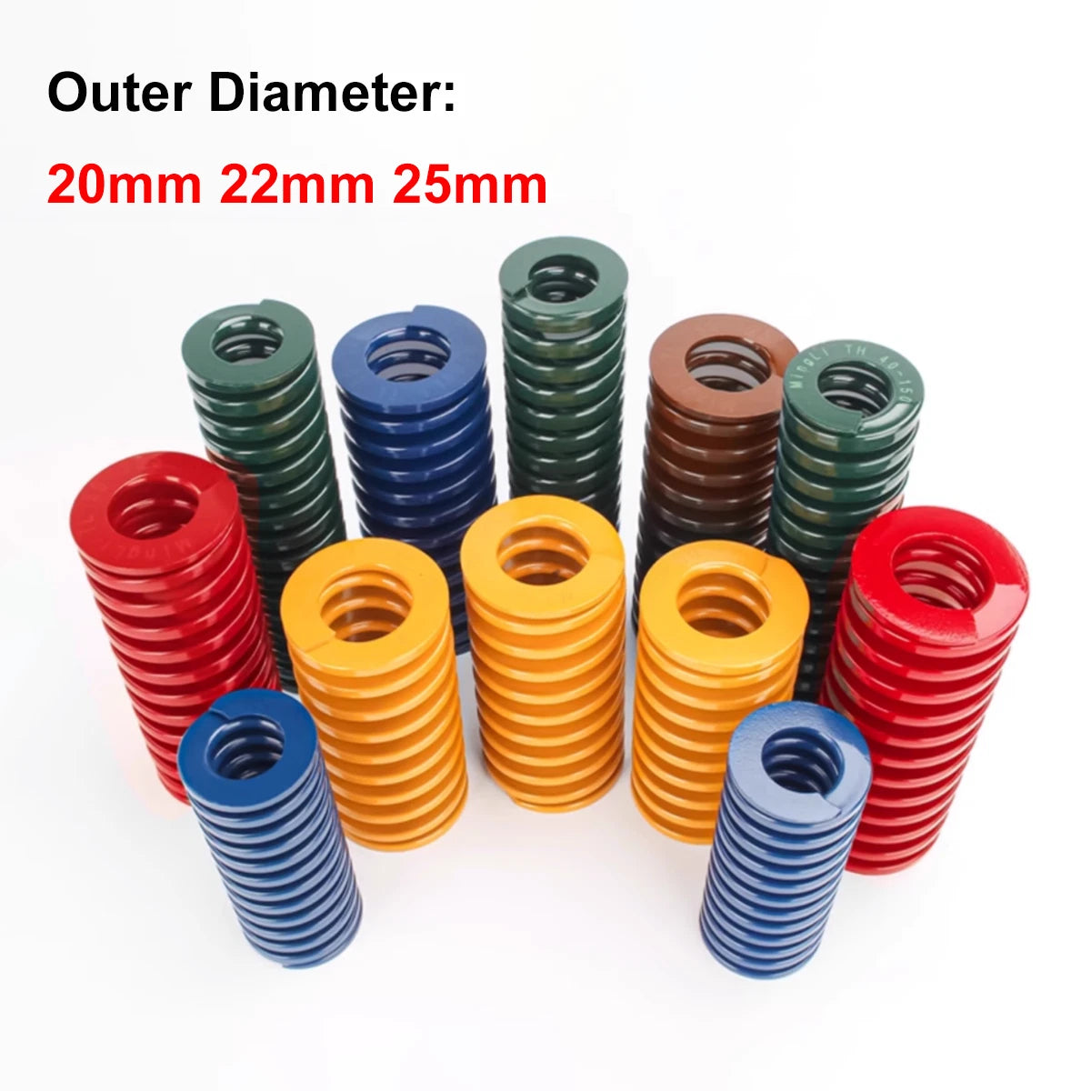 Compression Die Spring OD 20 22 25mm Light/Medium/Heavy Load Mold Mould Springs