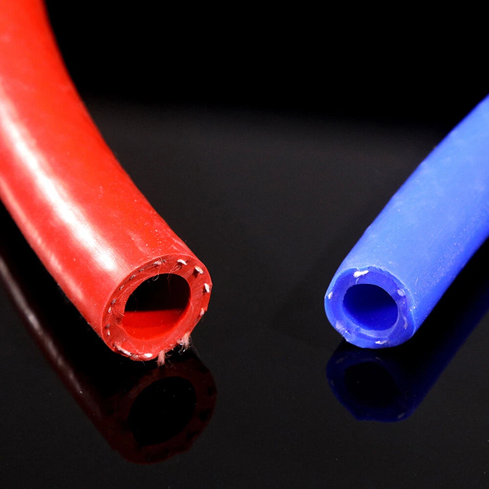 Silicone Tubing Reinforced Rubber Hose — 6mm to 32mm ID, Red & Blue, 1M–5M