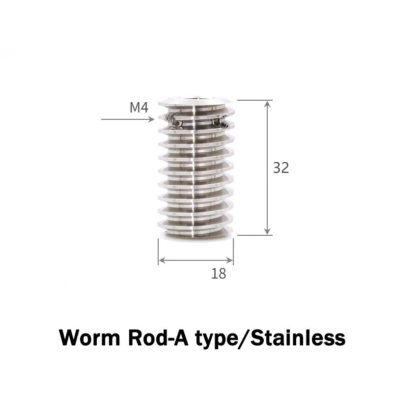 1 Module Nylon Precision Worm Gears 15 - 80 Teeth Worm Gear Wheel & Worm Shaft