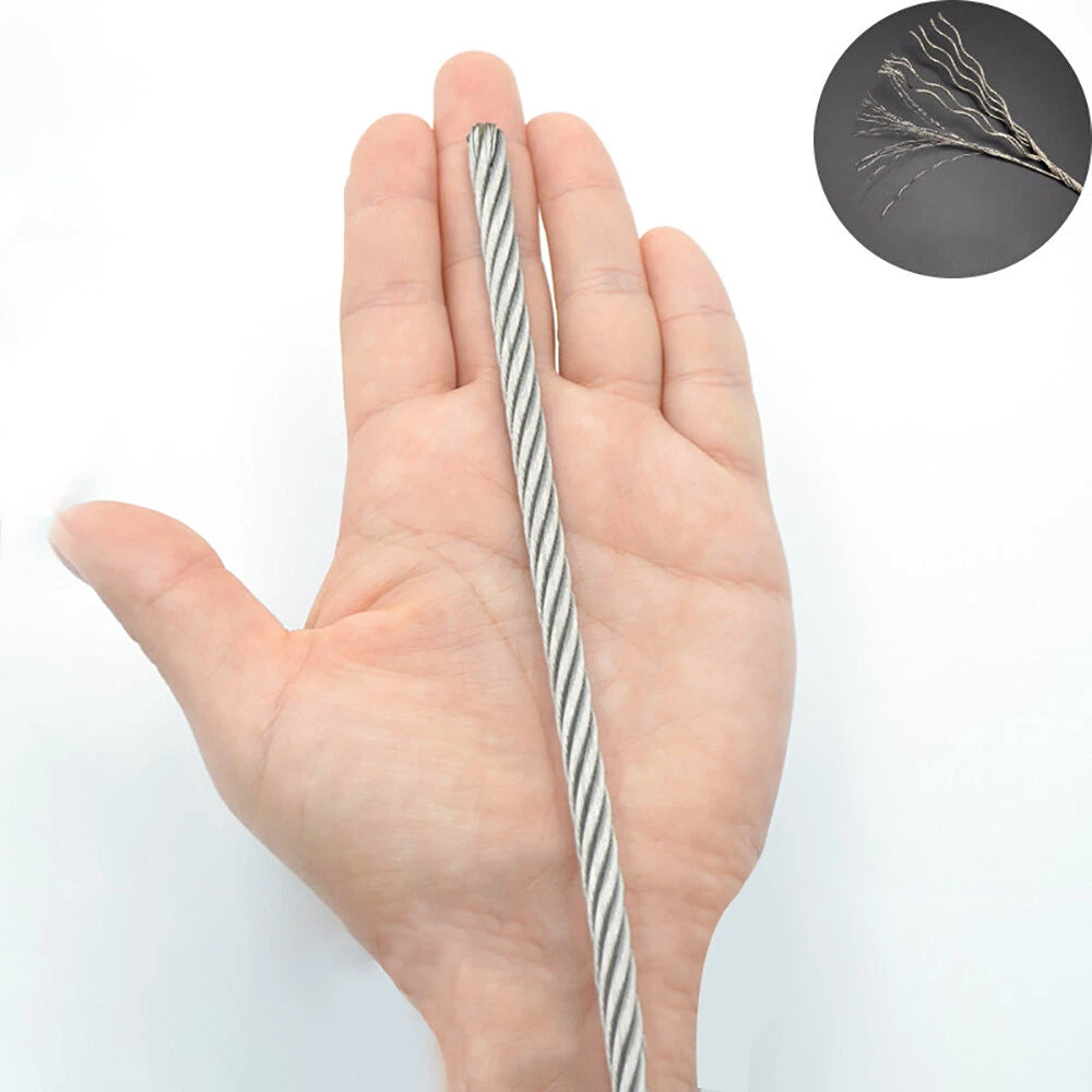 1mm-20mm Stainless Steel Wire Rope Lifting Metal Cable 2/3/4/5/6/8/10/12/14/16mm