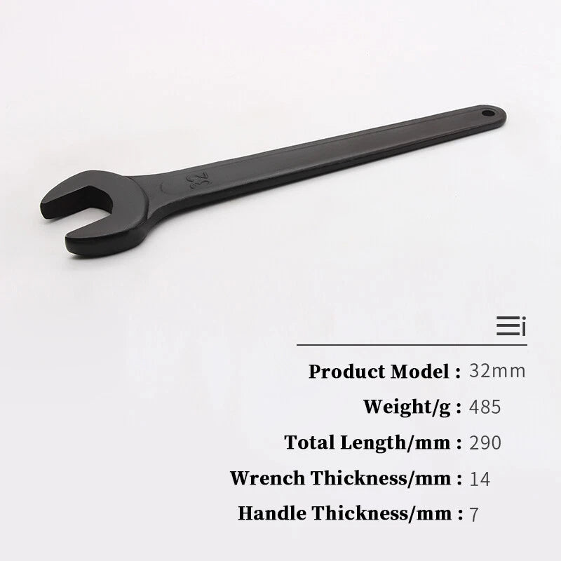 Black Heavy Duty Single Head Open End Wrenches Repair Spanner Workshop 14mm-50mm