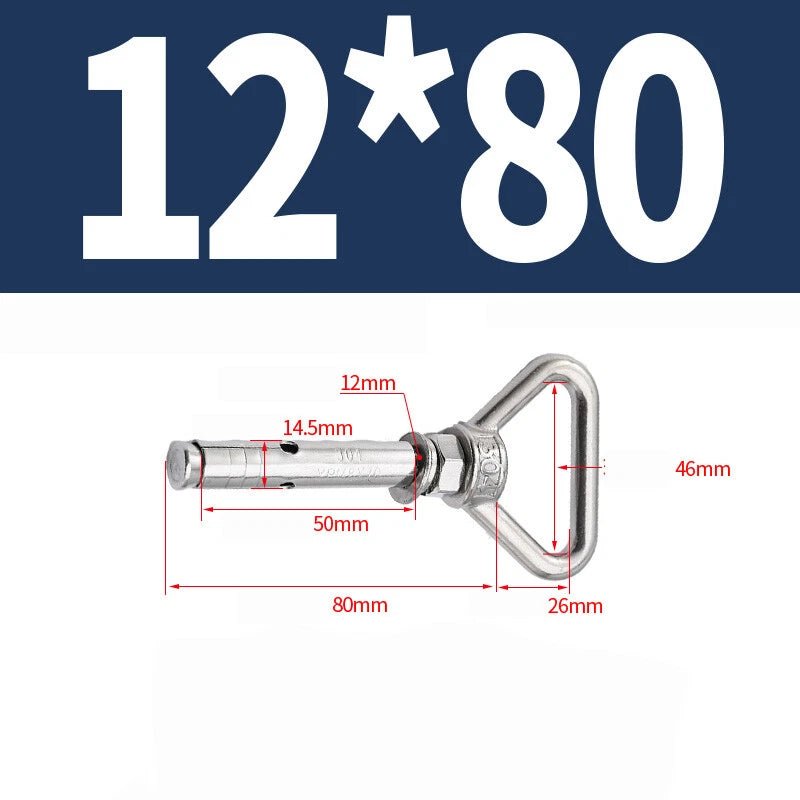 304 Stainless Steel Lifting Eye Ring Concrete Sleeve Anchor Bolts — M8 to M20 - HomeDIYer