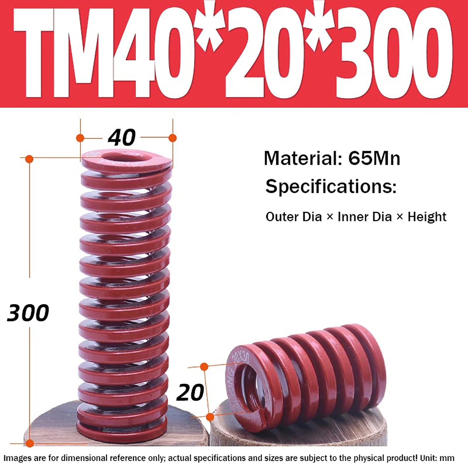 Heavy Load Duty Compression Die Spring, 8mm-50mm Diameter & Up To 400mm Long JIS