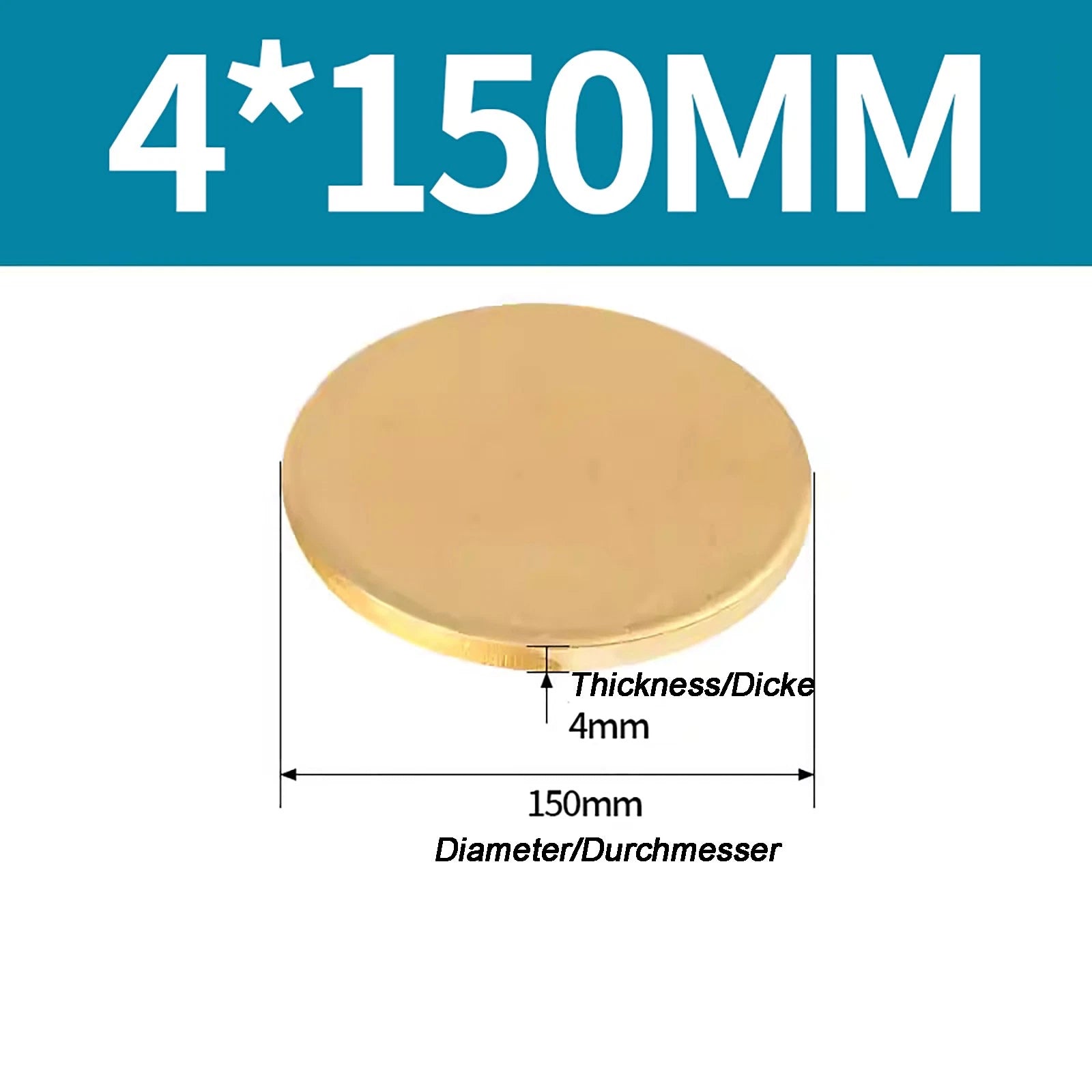 Solid Brass Discs Blanks Metal Round Sheets Thick 0.3mm - 6mm Dia 10mm - 180mm