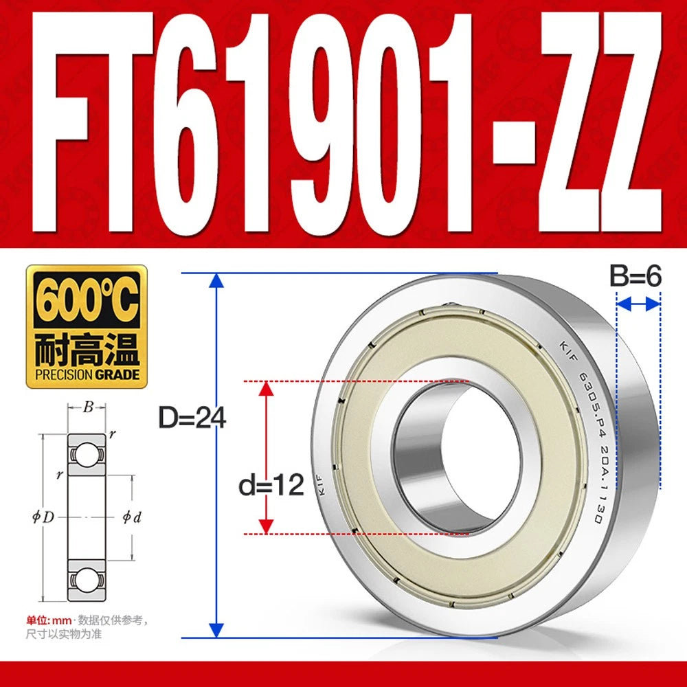 Deep Groove Ball Bearing Bearings Inner-Ø 10/12/15/17/20/25/30/35mm Various Size