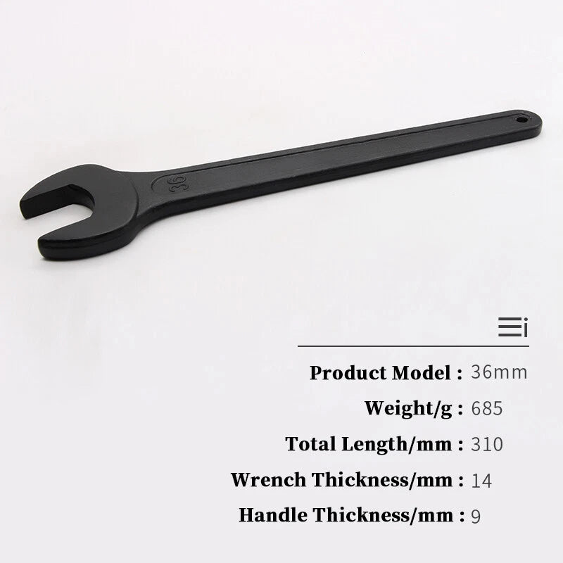 Black Heavy Duty Single Head Open End Wrenches Repair Spanner Workshop 14mm-50mm