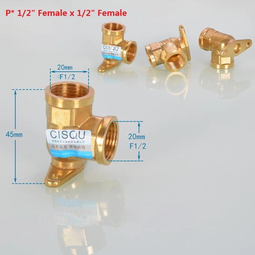 Brass NPT Pipe Fittings – 1/2" & 3/4" Male Female Thread Adapter Connector
