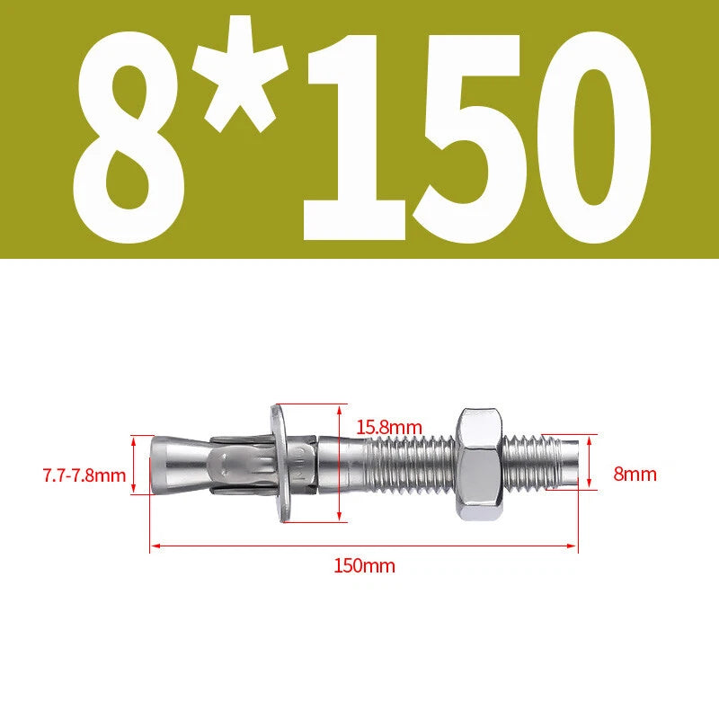 304 Stainless Steel Through Bolts Wall Expansion Anchor Bolts M6–M20