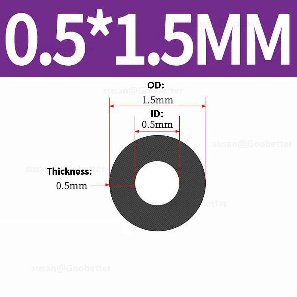 Silicone Hose Pipe Tube Water Air Black Rubber Tubing Tube ID 0.5mm to 38mm