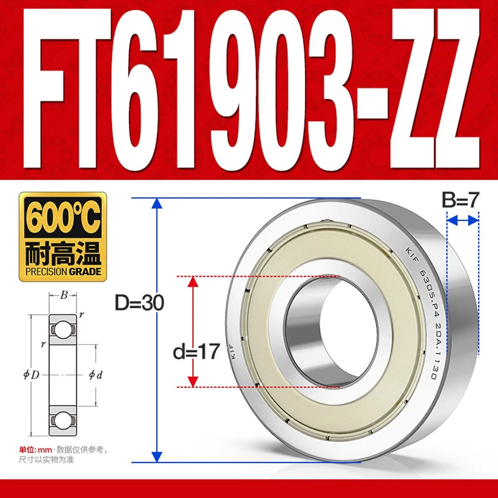 Deep Groove Ball Bearing Bearings Inner-Ø 10/12/15/17/20/25/30/35mm Various Size