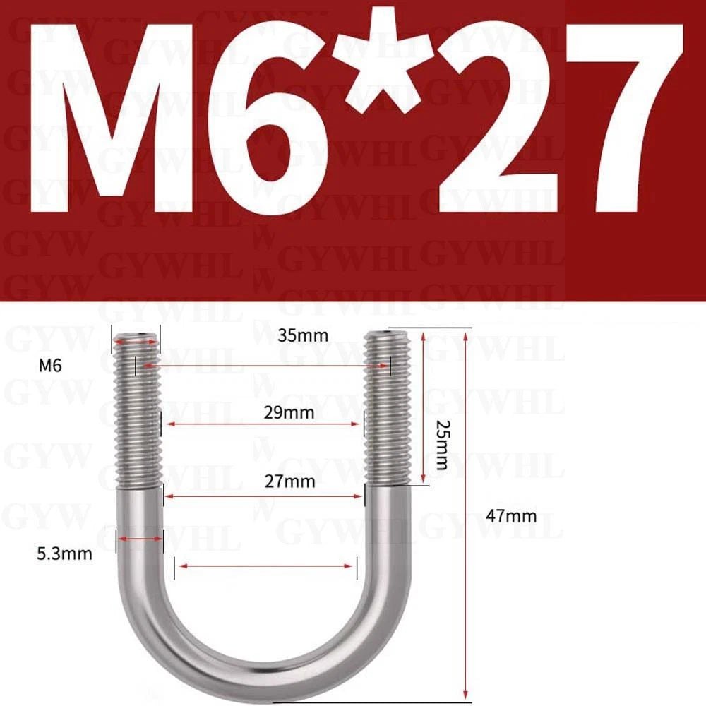 Marine Grade Round Bend U - Bolts — A2 & A4 Stainless Steel, M6 to M20 - HomeDIYer