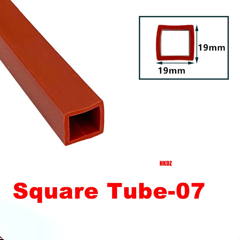 Square Silicone Rubber Hollow Tube Pipe Protector Seal Strips Width 2.5mm~108mm