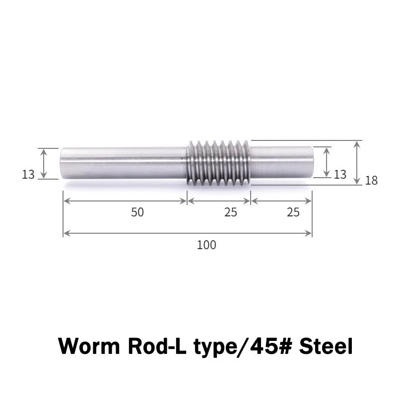 1 Module Nylon Precision Worm Gears 15 - 80 Teeth Worm Gear Wheel & Worm Shaft