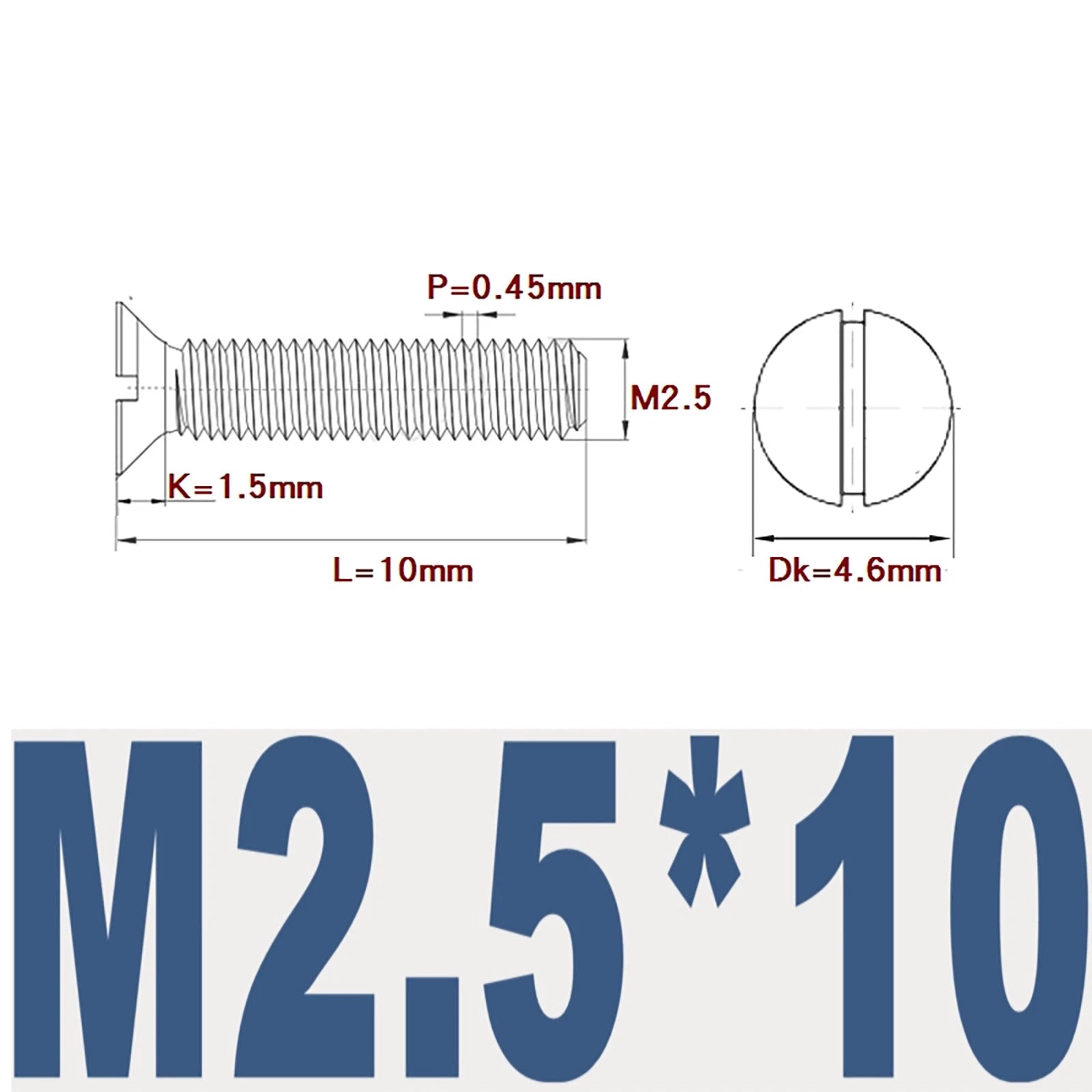 Countersunk Slotted Machine Screws M2–M8 | A2 Stainless Steel DIN 963