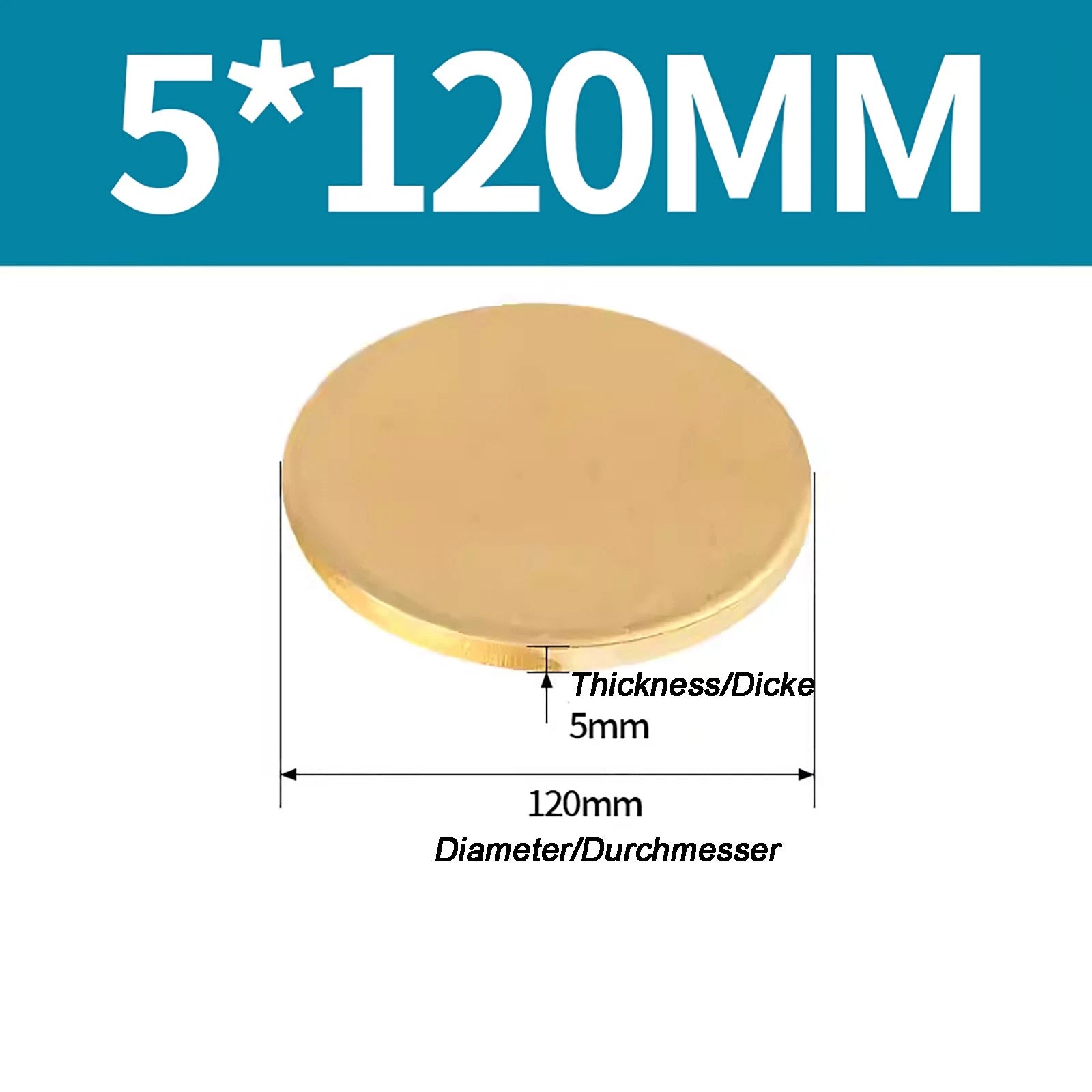 Solid Brass Discs Blanks Metal Round Sheets Thick 0.3mm - 6mm Dia 10mm - 180mm