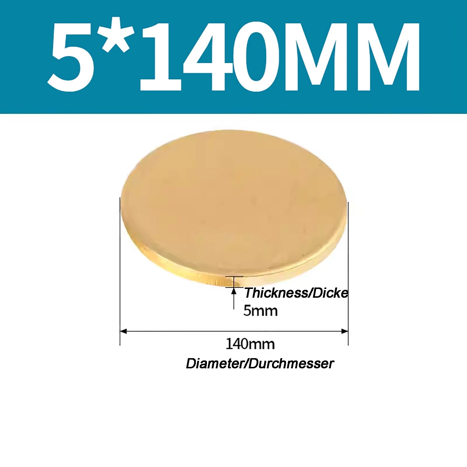 Solid Brass Discs Blanks Metal Round Sheets Thick 0.3mm - 6mm Dia 10mm - 180mm