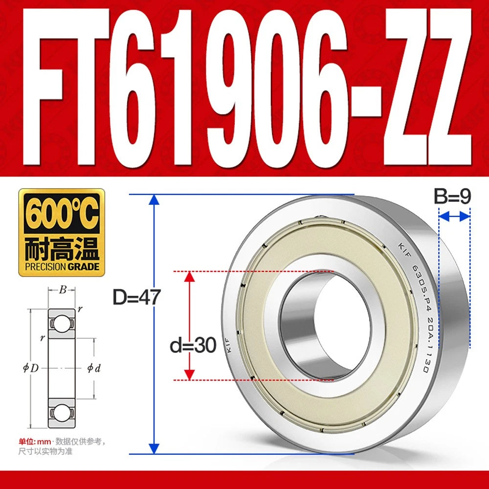 Deep Groove Ball Bearing Bearings Inner-Ø 10/12/15/17/20/25/30/35mm Various Size