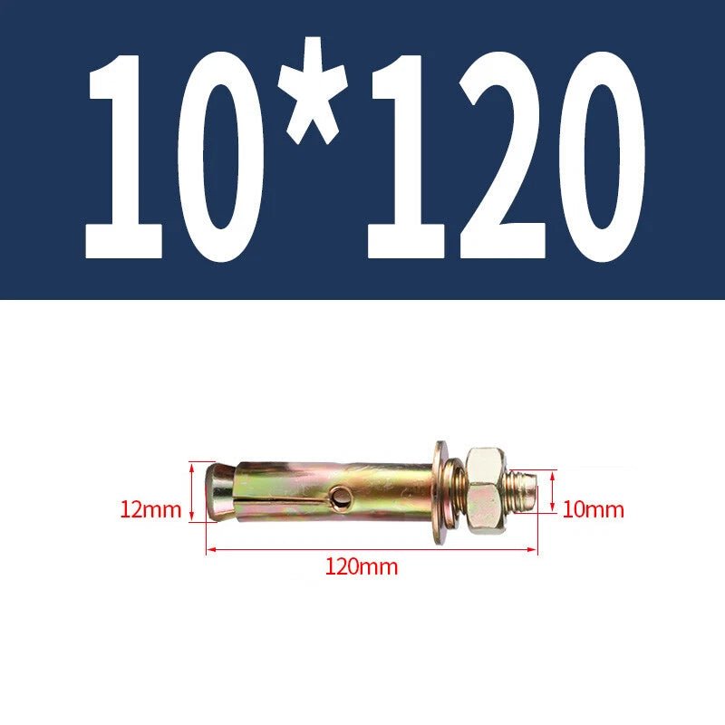 Hex Nut Expansion Sleeve Anchor Bolts — M6 to M20, Galvanized & Stainless Steel - HomeDIYer