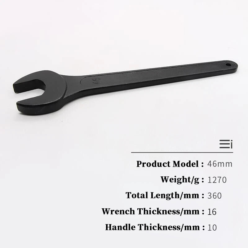 Black Heavy Duty Single Head Open End Wrenches Repair Spanner Workshop 14mm-50mm